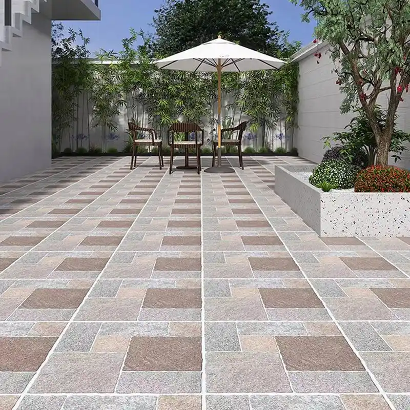 仿青石板仿古砖室外庭院地砖600x600别墅花园院子瓷砖露台防滑砖