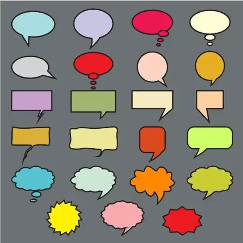 对话气球对话框01——矢量素材-其他-矢量