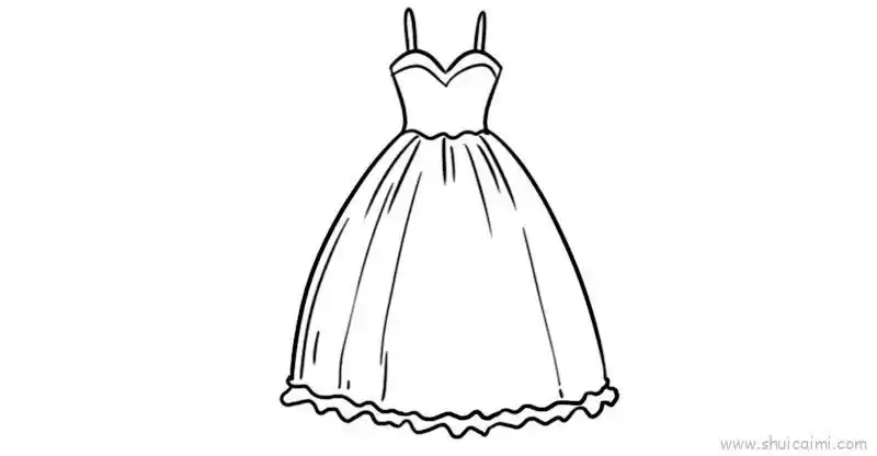婚纱儿童画怎么画 婚纱简笔画简单又好看