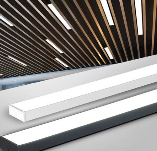 畅玩条形方通灯led长条灯灯格栅吊顶灯商用超亮健身房办公 黑色 780*