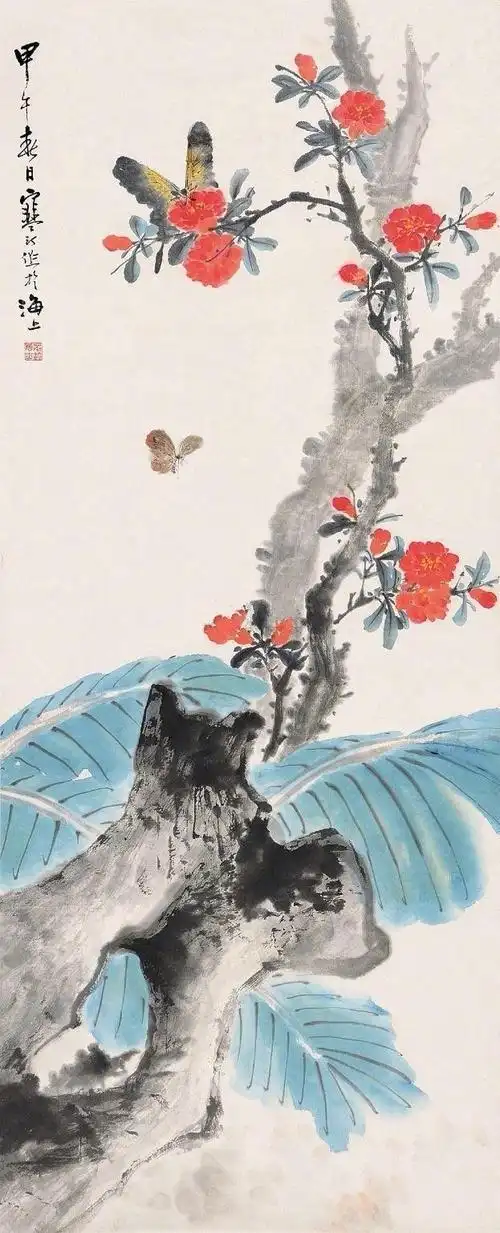 海派花鸟第一人海上四大花旦江寒汀作品欣赏