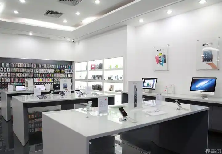 手机店室内白色墙面装修效果图片