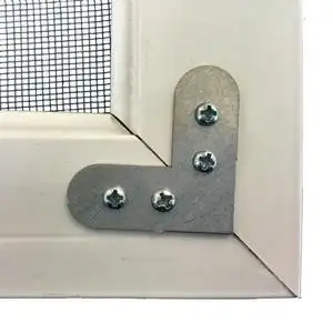 推拉纱窗外置固定角 不锈铁纱角 维修老式铝合金窗角码加固件配件