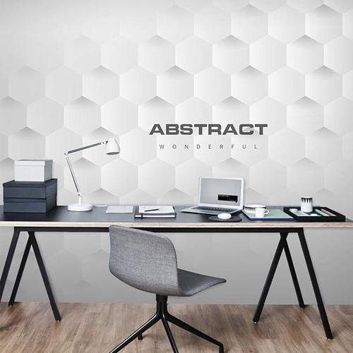 3d北欧凹凸几何图案墙纸办公室展厅公司前台logo背景墙科技感壁纸
