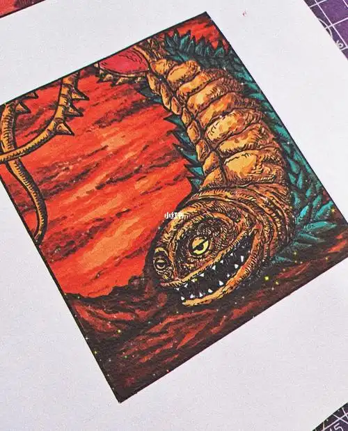 随手画古代怪兽双尾怪