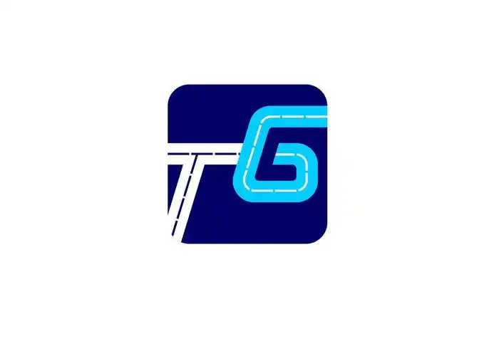 了交通集团"创新,协调,绿色,开放,共享"的5大理念,圆形图案代表着运输