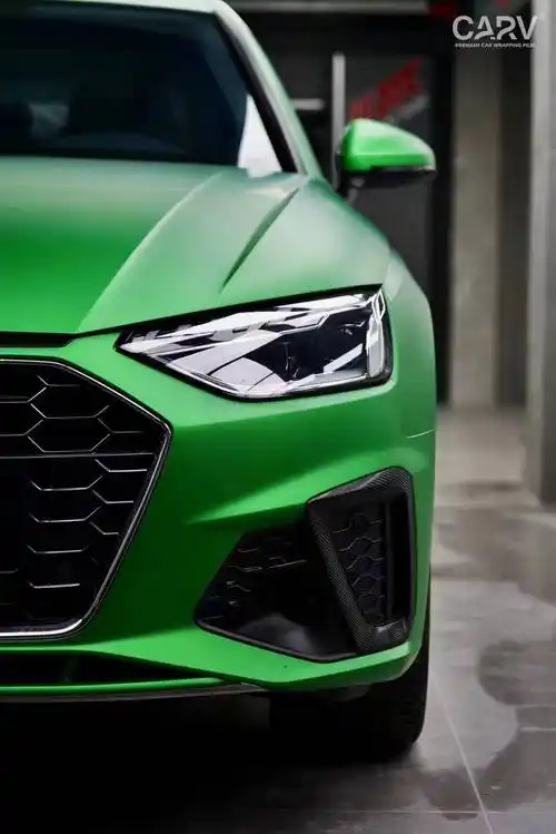 奥迪a4卡孚改色膜白金消光液态金属绿,生机盎然的绿色_搜狐汽车_搜狐