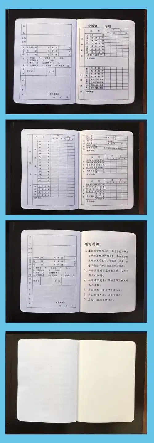 金辉腾 中学生素质发展报告册 成绩单综合报告手册 可定做【图片 价格