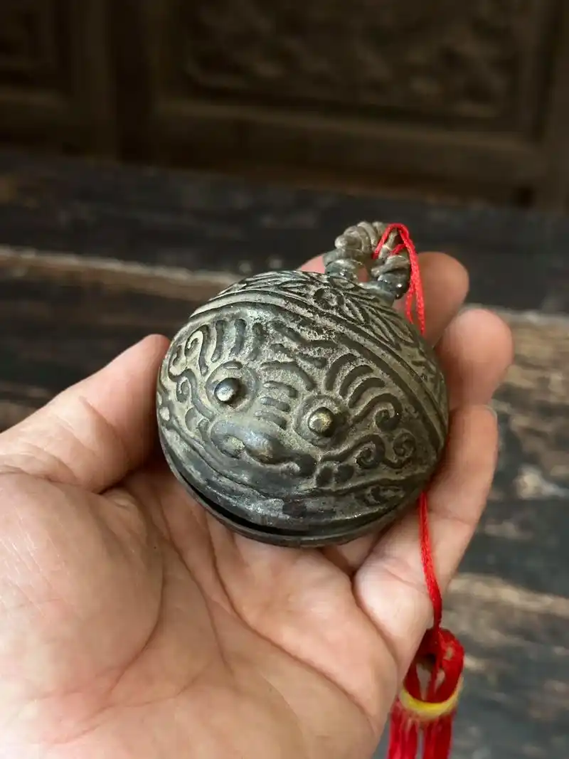 『雅舍古器 • "桃记"兽头铜铃』清代,『雅舍古器 • "桃