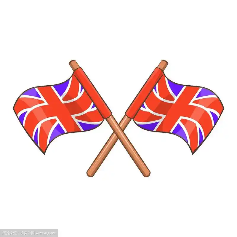 英国国旗图标卡通风格