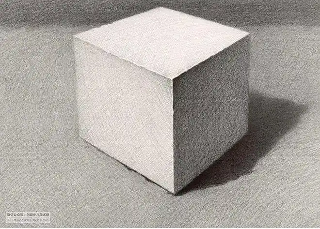 素描单个几何体范例,学习临摹的好范例