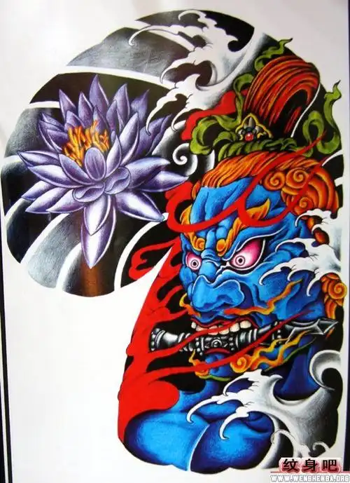 金刚力士半甲纹身图案