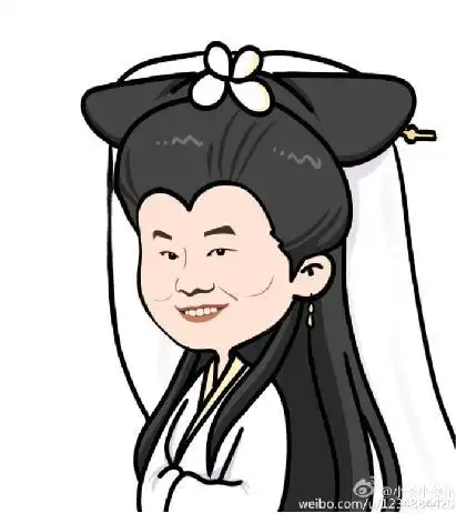 图:小岳岳被恶搞成白娘子