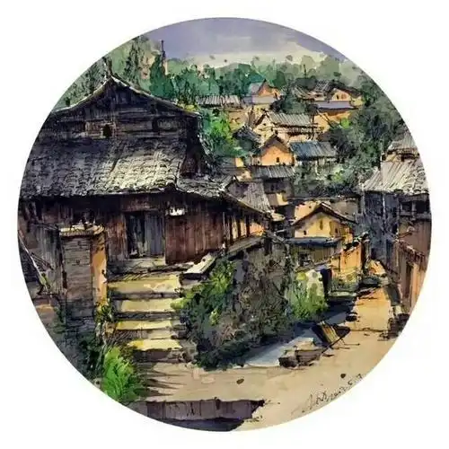 城市速写者##阳光水彩#史志方—钢笔淡彩作品欣赏