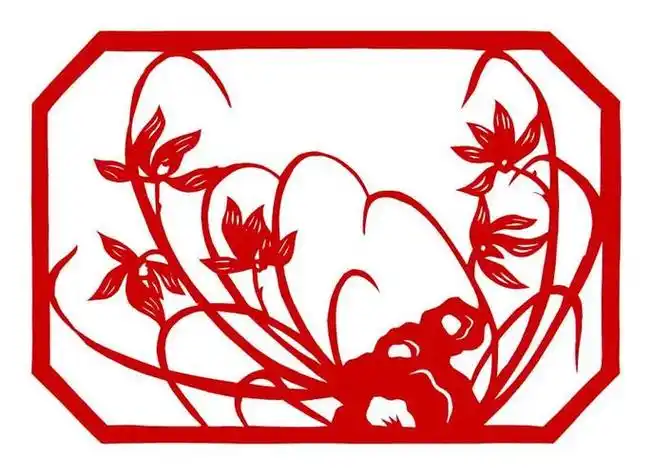 中卫周国霞剪纸梅兰竹菊