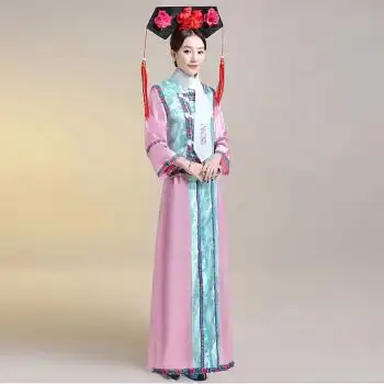 旗舰店满族格格服装 清朝古装女格格装妃子清服饰甄嬛小燕子满族娘娘