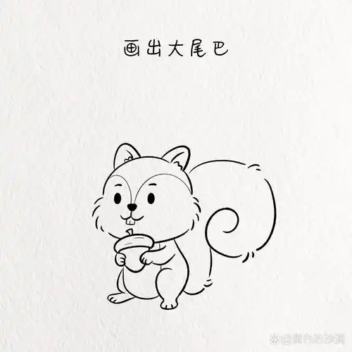 小松鼠简笔画教程 动物简笔画