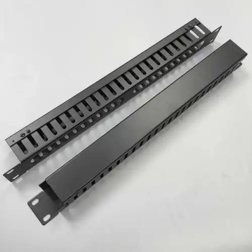 24档理线架机柜24口理线架网络理线架1u理线架机柜线缆理线器黑色