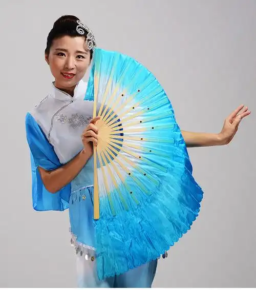 一对左右手舞蹈扇子跳舞扇对扇广场舞中国风加长专用扇子表演扭秧歌