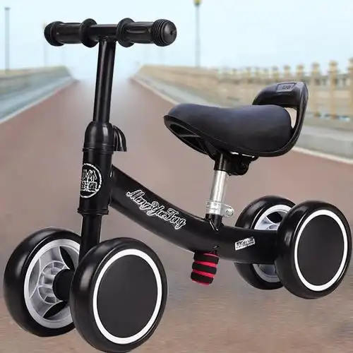 黑可调节座椅和车把工具儿童平衡车136岁轻便男孩一岁半宝宝滑行车