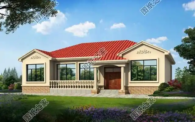 五开间一层别墅设计伴在父母身边享受天伦之乐