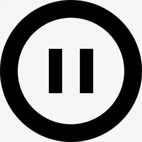 暂停的圆形按钮图标