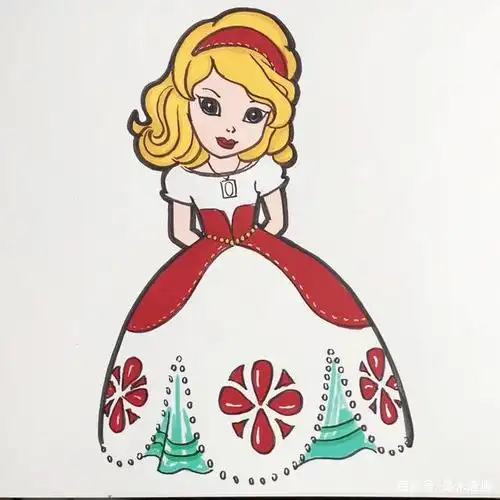 金黄色头发的小公苏菲亚主简笔画步骤简单