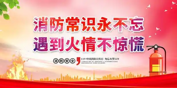 消防安全口号标语模板图片