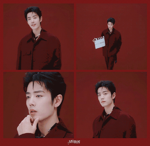 肖战红色时尚大片##星姐微博