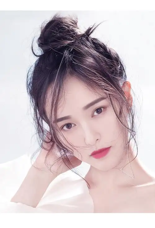 龙须刘海假发 两侧假刘海真发假发片 网红八字中分隐形空气卷刘海