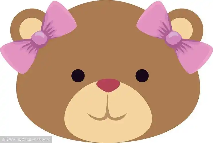 可爱的小泰迪熊和蝴蝶结的头