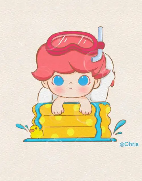 手帐素材泡泡玛特dimoo宠物狗狗陪浴员