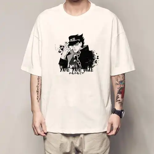 t恤空条承太郎短袖jojot恤白金之星周边衣服 白色 9302 空条承太郎 xs