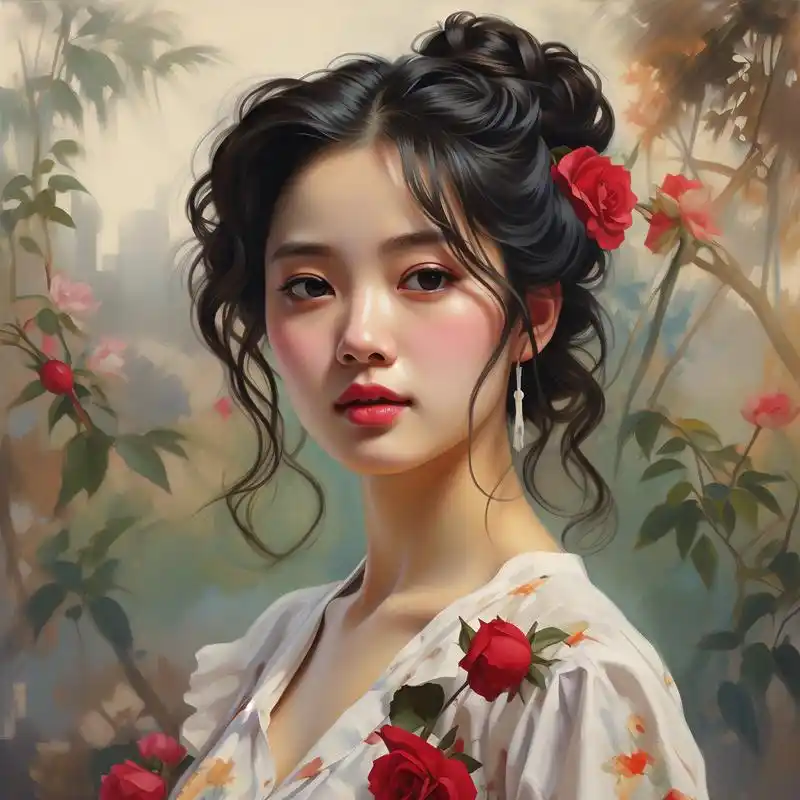 95氛围感复古油画女生头像95 复古油画风格的女生头像来啦!