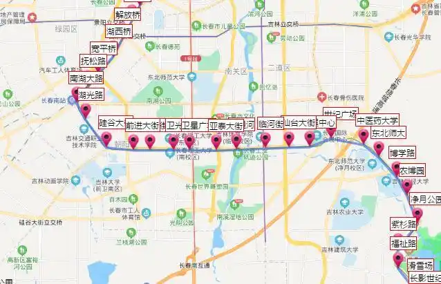 长春地铁3号线站点长春地铁3号线运营时间长春轻轨3号线 首尾班车经过
