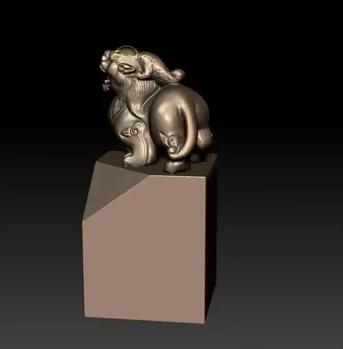 一枚印章_xingchen123 作品_雕塑/文物神话雕塑_cg模型网