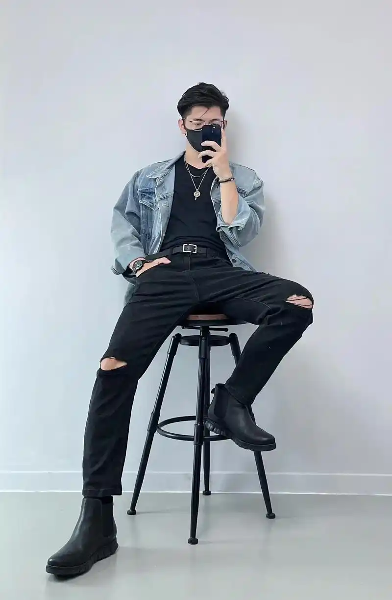 ootd|今天的帅气是牛仔给的02.#ootd穿搭 #男生穿 - 抖音