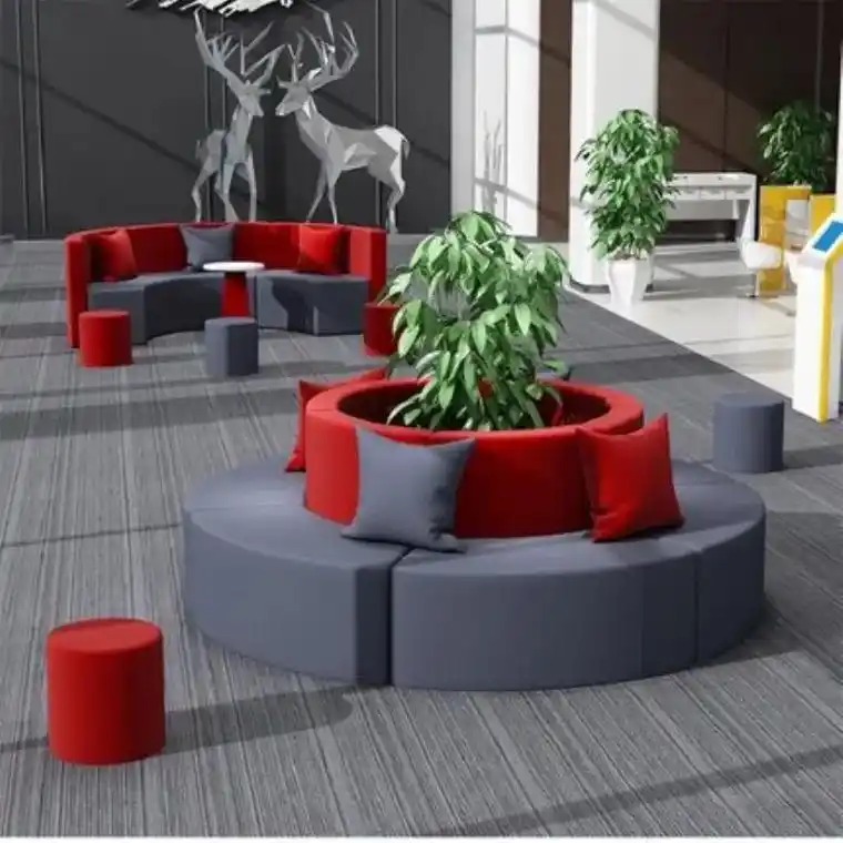 办公室创意沙发个性圆形培训机构会客洽谈接待休闲休息 - 抖音