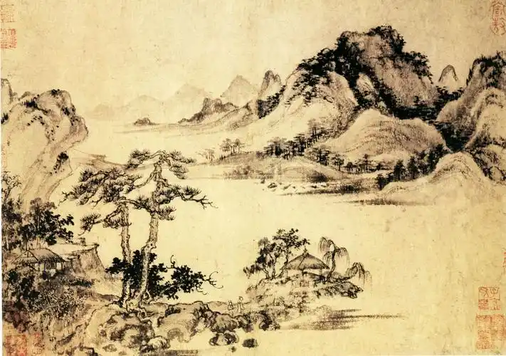 5厘米作品现藏:上海博物馆藏作品介绍: 此图为王蒙山水图册十开中之最