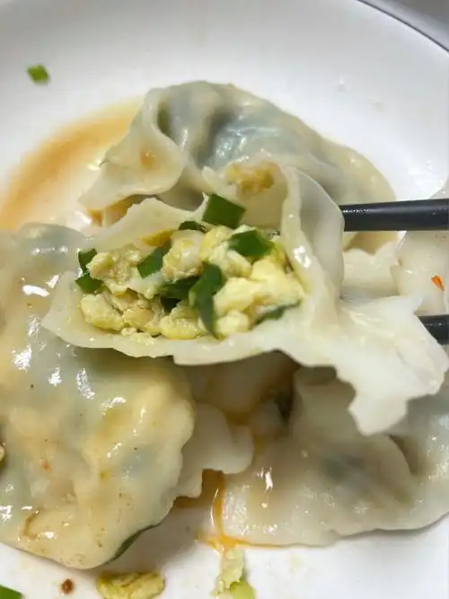 韭菜鸡蛋虾仁水饺