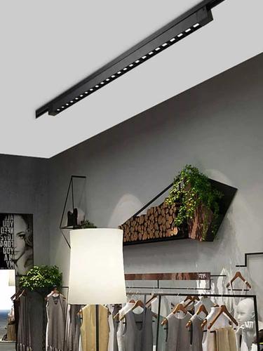 长条轨道射灯led商用超市补光灯服装店滑轨式射灯明装轨道泛光灯