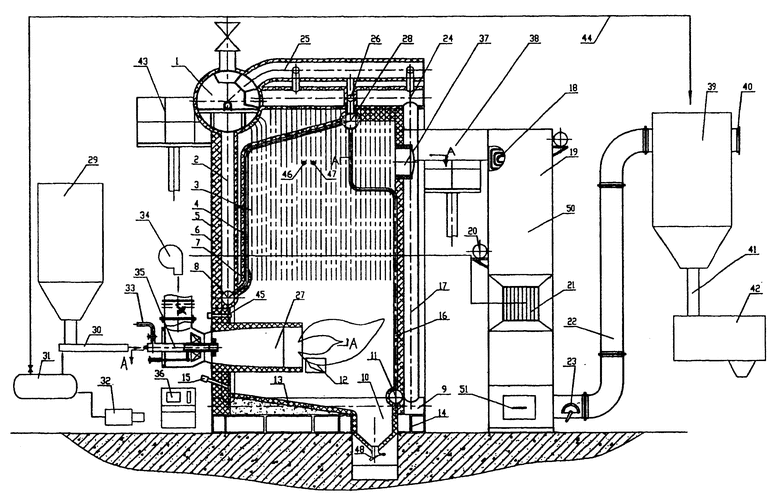 cn100447484c_一种以超细煤粉为主的多种燃料混烧的工业锅炉有效