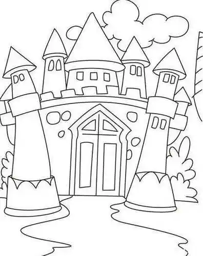 童话建筑造型的简笔画