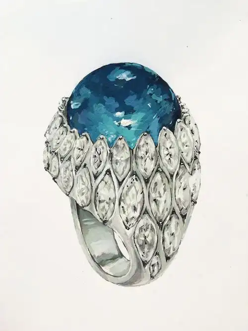 原创作品:珠宝手绘