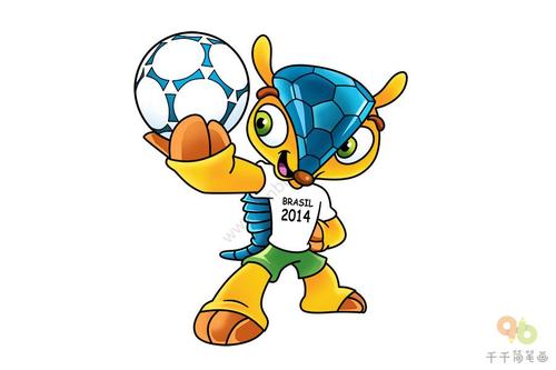 巴西世界杯吉祥物简笔画