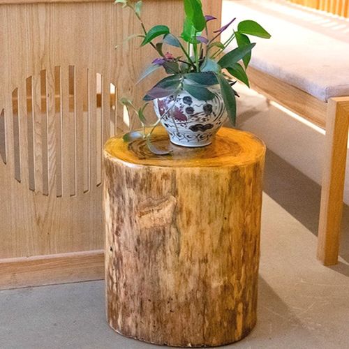 香樟木小凳子香樟木木墩天然原木木桩树桩底座茶几墩子原木家用摆件