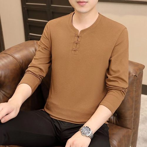 kledboy常熟莫城街道尚图服装长袖t恤男士春秋季中国风上衣 tx2268深