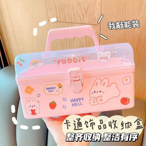 麋鹿星球儿童发饰收纳盒小女孩发夹饰品宝宝皮筋头饰发卡头绳六一首饰