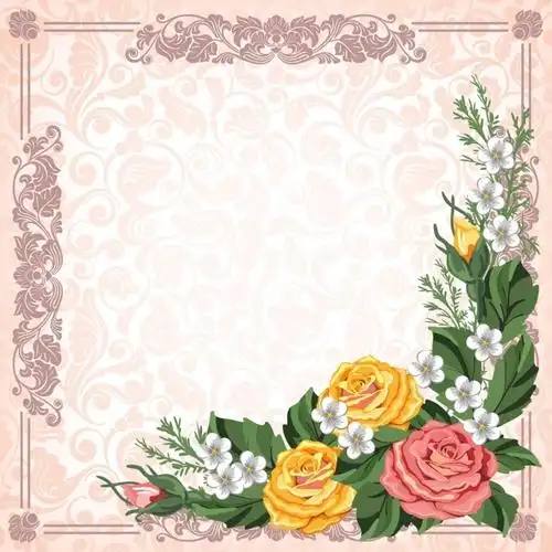 矢量浪漫鲜花卡片边框素材设计元素素材免费下载(图片编号:2342757)
