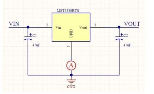 差线性稳压mst5350bts对ht7550ldo线性稳压芯片的试验报告-电子电路图